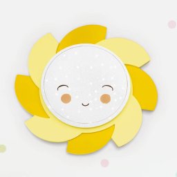Elobra LED wall light Sun Starlight Smile, yellow