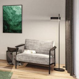 Paulmann LED floor lamp Jagun, anthracite, felt, 3-step dimmable