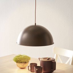Globo Xirena I rust-coloured metal pendant lamp