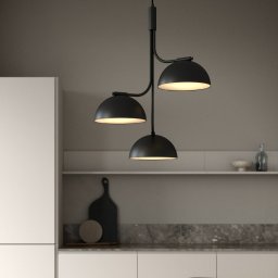 DFTP by Nordlux Pendant light Tullio, metal, 3-bulb, black