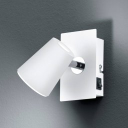 Trio Lighting Narcos white LED wall spotlight with swivelling head