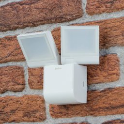 Theben LED outdoor wall light theLeda S17-100L, white, 2-bulb.