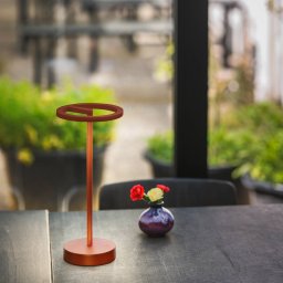 SLV LED rechargeable lamp Vinolina One, rust, 2,700 K, height 33 cm