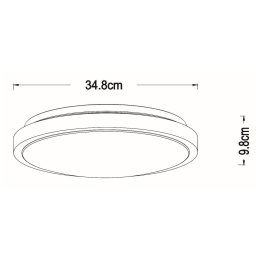 Lucide Dasher LED ceiling light, white, Ø 34.8 cm, 2700 K, IP44