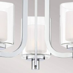 QUOIZEL Kolt IP44 ceiling light with double glass shades