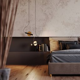 Maytoni Enigma LED pendant light, adjustable, brass-coloured