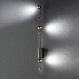 Sil-Lux Magnetic C LED wall light, bronze/gold