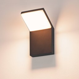 SLV LED wall lamp Ordi, anthracite, aluminium, width 10 cm
