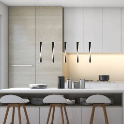 Searchlight Paddle LED hanging light, five-bulb