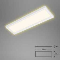 Briloner 7365 LED ceiling lamp, 58 x 20 cm, white