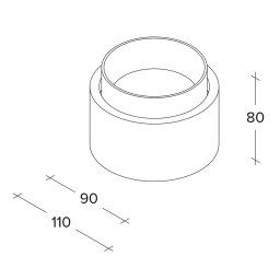 TECNICO by Sforzin Syme ceiling light, white, round, Ø 11 cm, plaster, GX53