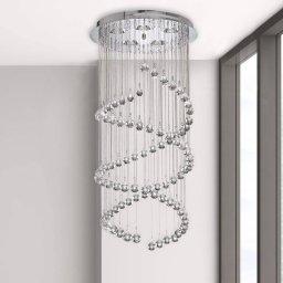 Searchlight Hallway hanging light glass crystal elements 80 cm