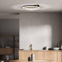 Näve LED ceiling light CCT, three rings, remote control