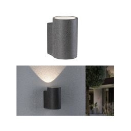 Paulmann Concrea LED outdoor wall light, cylinder