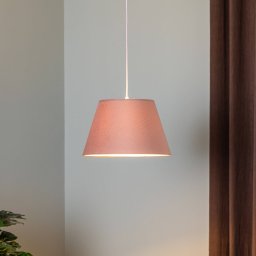 Maco Design Rosabelle pendant light, cone-shaped, pink, 1-bulb.