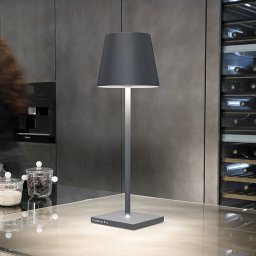 Zafferano Poldina L Desk rechargeable table lamp IP54 grey