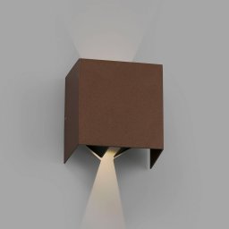 FARO BARCELONA Olan LED outdoor wall light, rusty brown