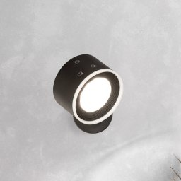 FH Lighting LED wall spotlight Magnetics, black, dimmable, RGBW