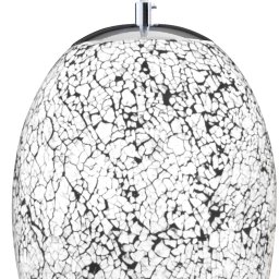 Searchlight Chrome white hanging light Crackle