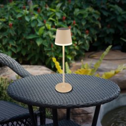 Globo 36637S solar table lamp, IP44, sand