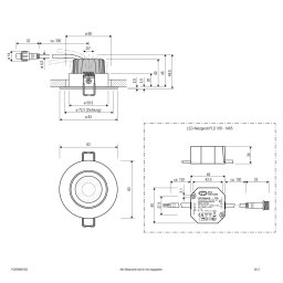 EVN PC65 outdoor recessed light round 3000K chrome matt