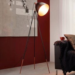 EGLO Chester floor lamp in black/copper