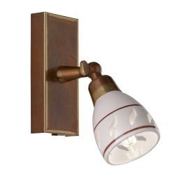 Cremasco Bassano small wall spotlight, ceramic lampshade