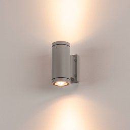 SLV Myra wall lamp, silver-grey, aluminium, width 8 cm, up/down