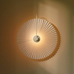 Nordlux Nadia wall light, pleated lampshade, white