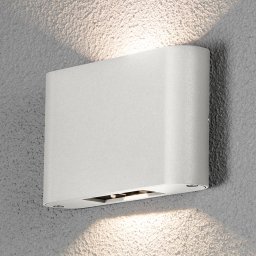 Konstsmide LED outdoor wall lamp Chieri 2-bulb 18 cm white
