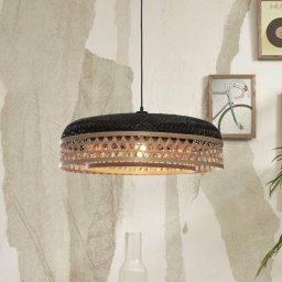 GOOD & MOJO Ubud pendant light Ø60cm natural/black