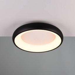 Trio Lighting LED ceiling lamp Cardona, Ø 46.5 cm, matt black, metal CCT
