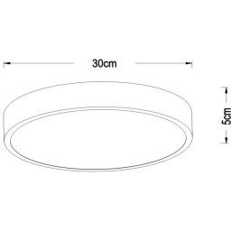 Lucide LED ceiling light Unar, black, Ø 30 cm