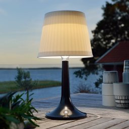 Konstsmide Black Assisi Sitra LED solar table lamp