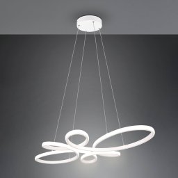 Trio Lighting Fly LED pendant light, matt white, 4,000 K, 83 cm x 45 cm