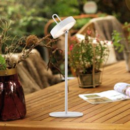 JUST LIGHT. GmbH JUST LIGHT. Amag rechargeable LED table lamp, white, iron, IP44
