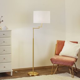 Knapstein Lilian floor lamp, LED dimmer, matt brass