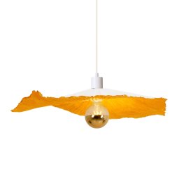 Näve Crazy Paper pendant lamp, white and gold, Ø 56 cm