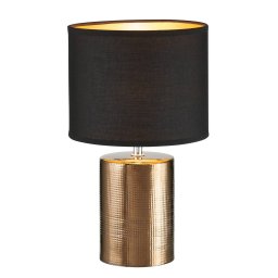 FISCHER & HONSEL Bronz table lamp, cylindrical, black/bronze