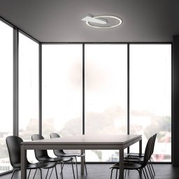 Briloner Nico LED ceiling light, 3,000 K, round, chrome