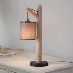 JUST LIGHT. GmbH Green Tribu table lamp, paper, wood, height 53 cm