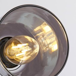 Searchlight Classy 3-bulb floor lamp, smoked glass