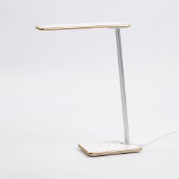 Aluminor Orbit LED desk lamp with induction, gold