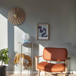 Hübsch wall light Pliss, beige, iron, fabric, E27, cable