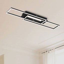 Briloner Frame Mid LED ceiling light, 3,000 K, black