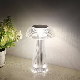 Globo LED table lamp Gixi, silver-coloured, height 25 cm, CCT