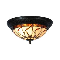 Clayre&Eef Tiffany-style ceiling light Florent