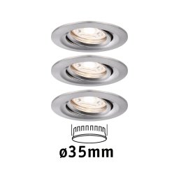 Paulmann Nova mini downlight 3-set pivotable iron