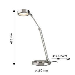 Paulmann Zed LED desk lamp iron brushed