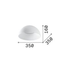 Ideallux Ideal Lux LED ceiling light Corolla-1, white, metal, Ø 35 cm